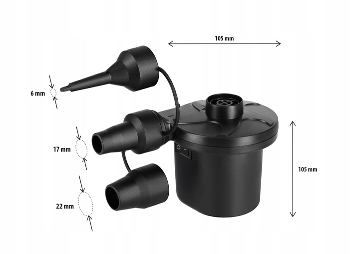 Detailní pohled na balení a příslušenství pumpy Nils Camp NC17115