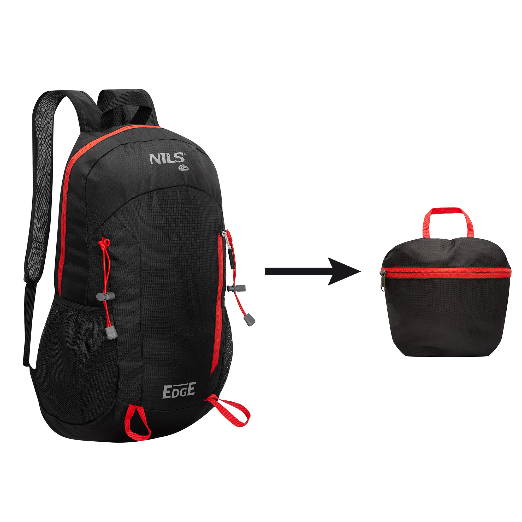 NILS NC1724 Batoh Edge černý 22L - univerzální unisex provedení