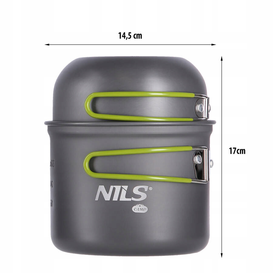 Materiál eloxovaný hliník - NILS NC1767 KEMPINGOVÁ SADA NÁDOBÍ XL