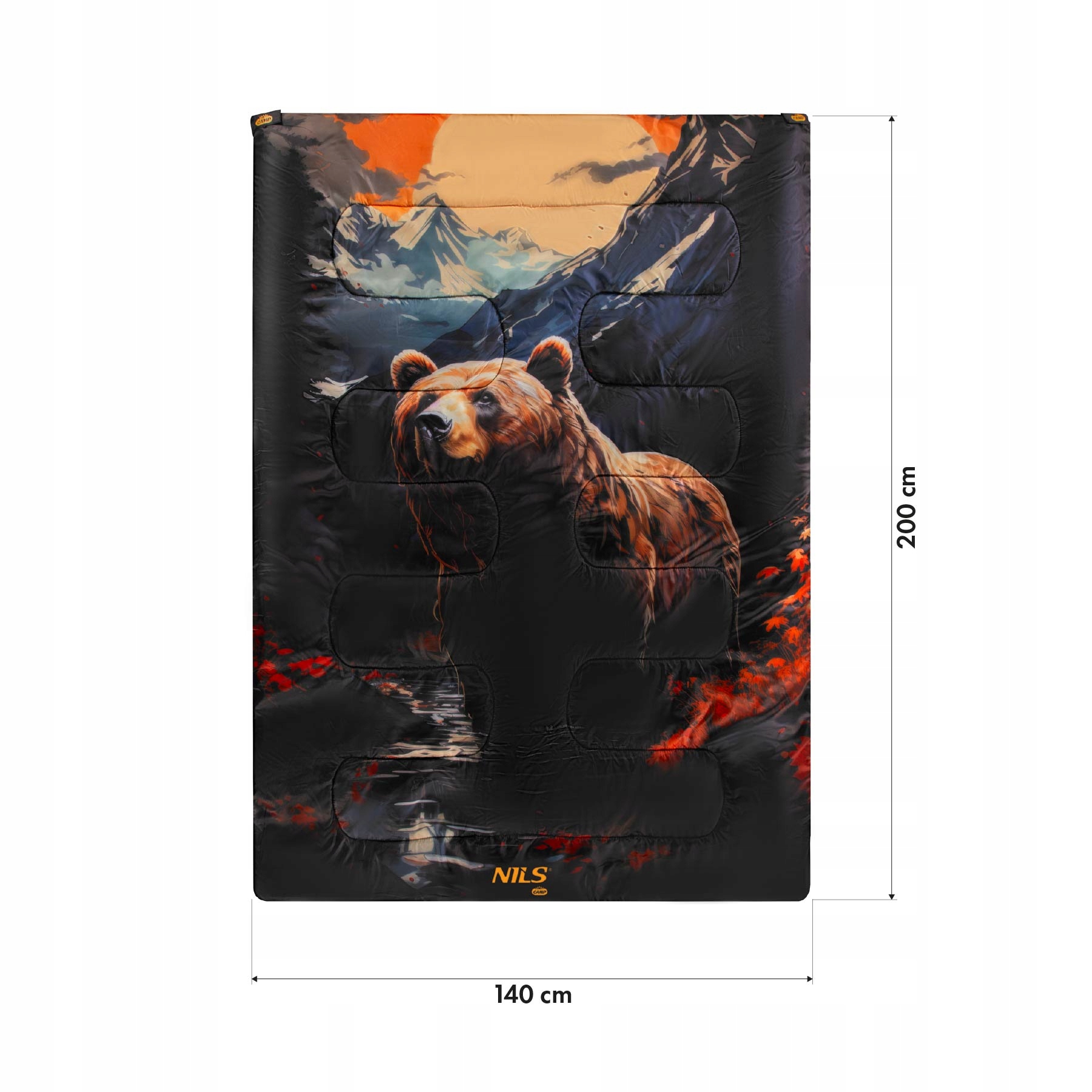 Rozměry a rozložení spacáku Nils Camp BEAR NC3601