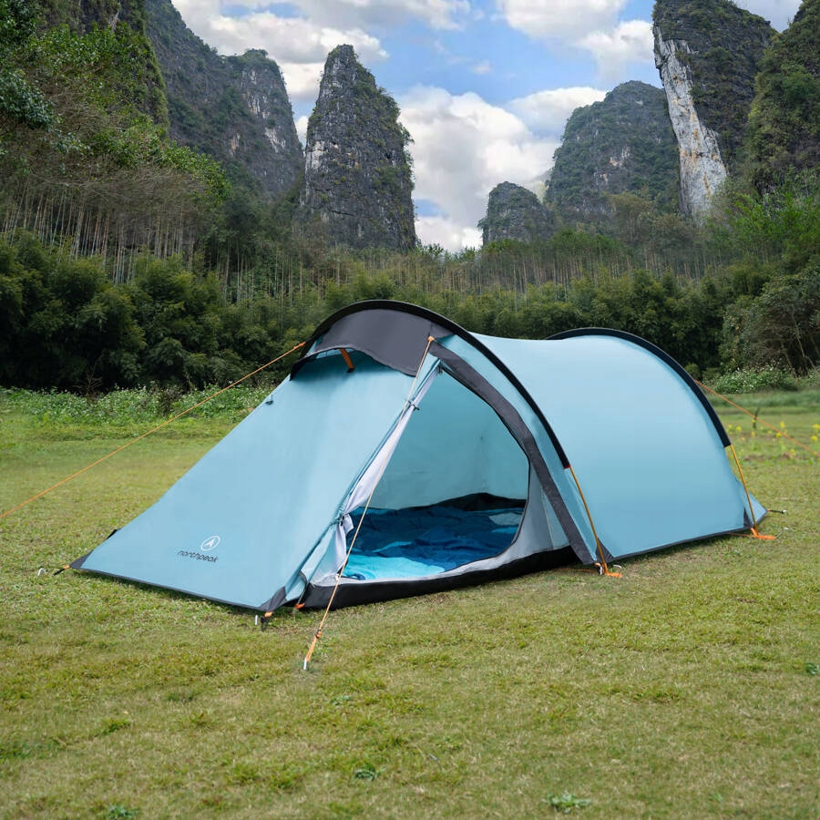 Kompletní balení dvoumístného stanu NILS Camp NC6003 North Peak s příslušenstvím