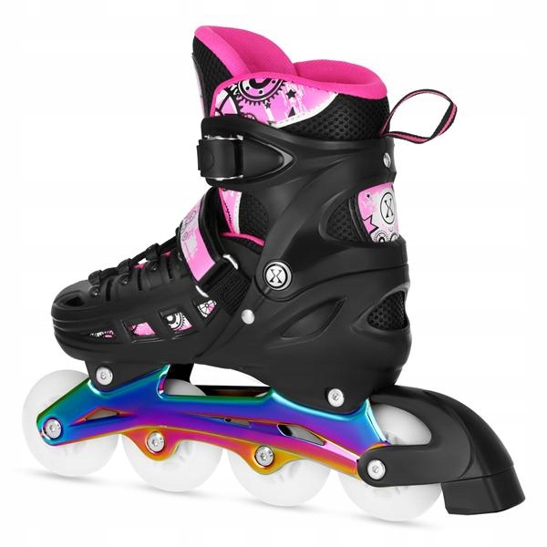 Brusle 2v1 4v1 LED Růžové S brzdou Hliníkový rám Rainbow NILS EXTREME Značka Nils Extreme model NH10905