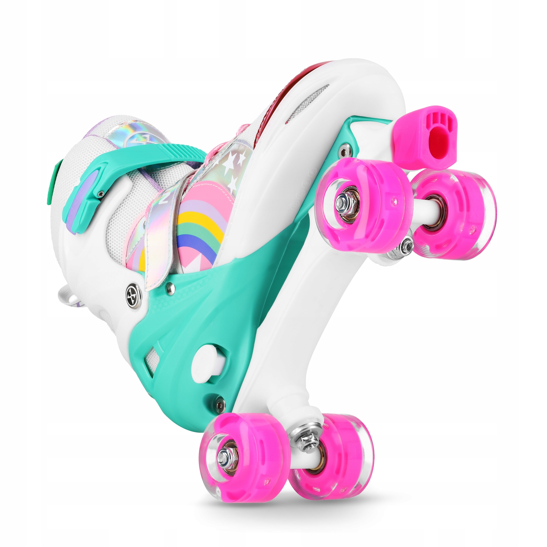 Ukázka velikostního provedení kolečkových bruslí NILS Extreme NQ0187 Rainbow LED