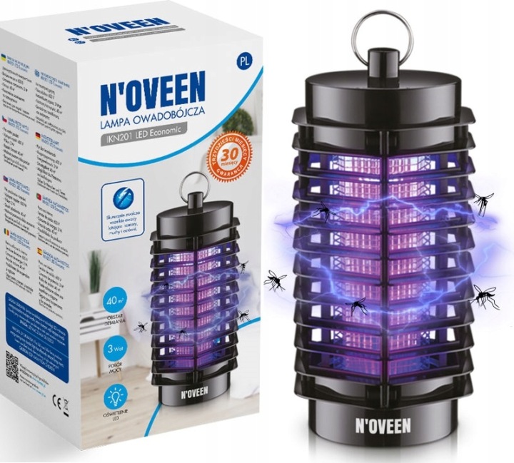 Kompaktní designová LED lampa proti hmyzu N'OVEEN IKN201 LED Economic