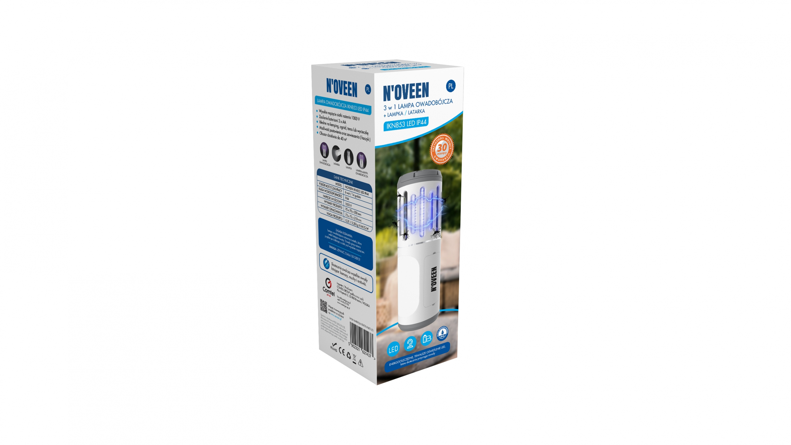 Noveen IKN853 LED IP44 - detailní pohled na design a ovládání přístroje