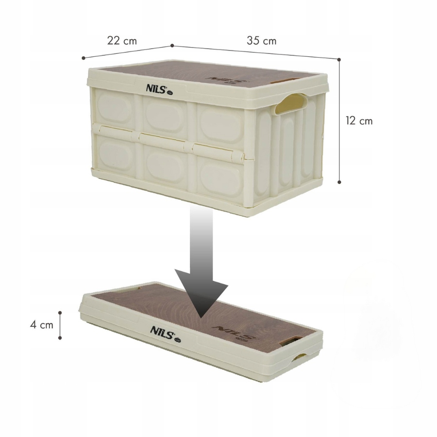 Skládací přepravní box Nils Camp NCB4007 - celkový pohled na design a značku