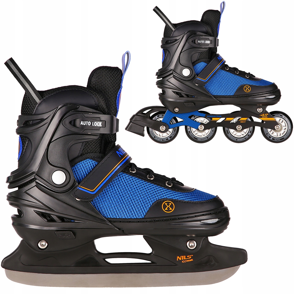 Brusle 2v1 Nils Extreme nastavitelné 39-43 PU 82A ABEC-7 - kód výrobce 5907695524123