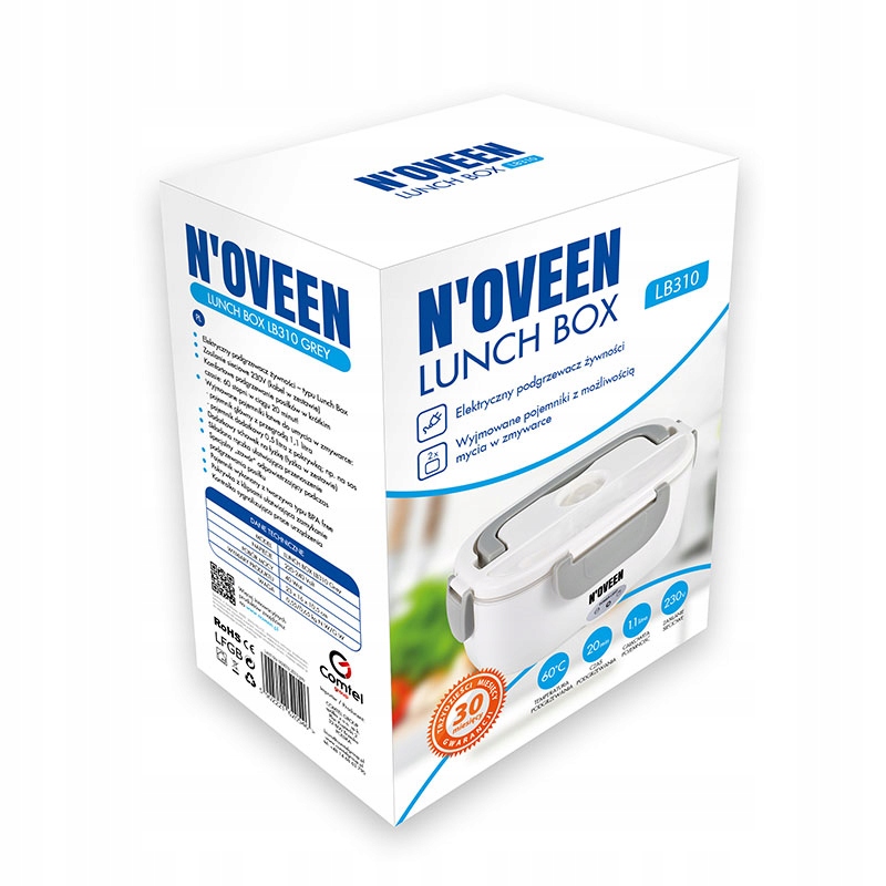 Zabalený produkt elektrický obědový box N'OVEEN v originální krabici