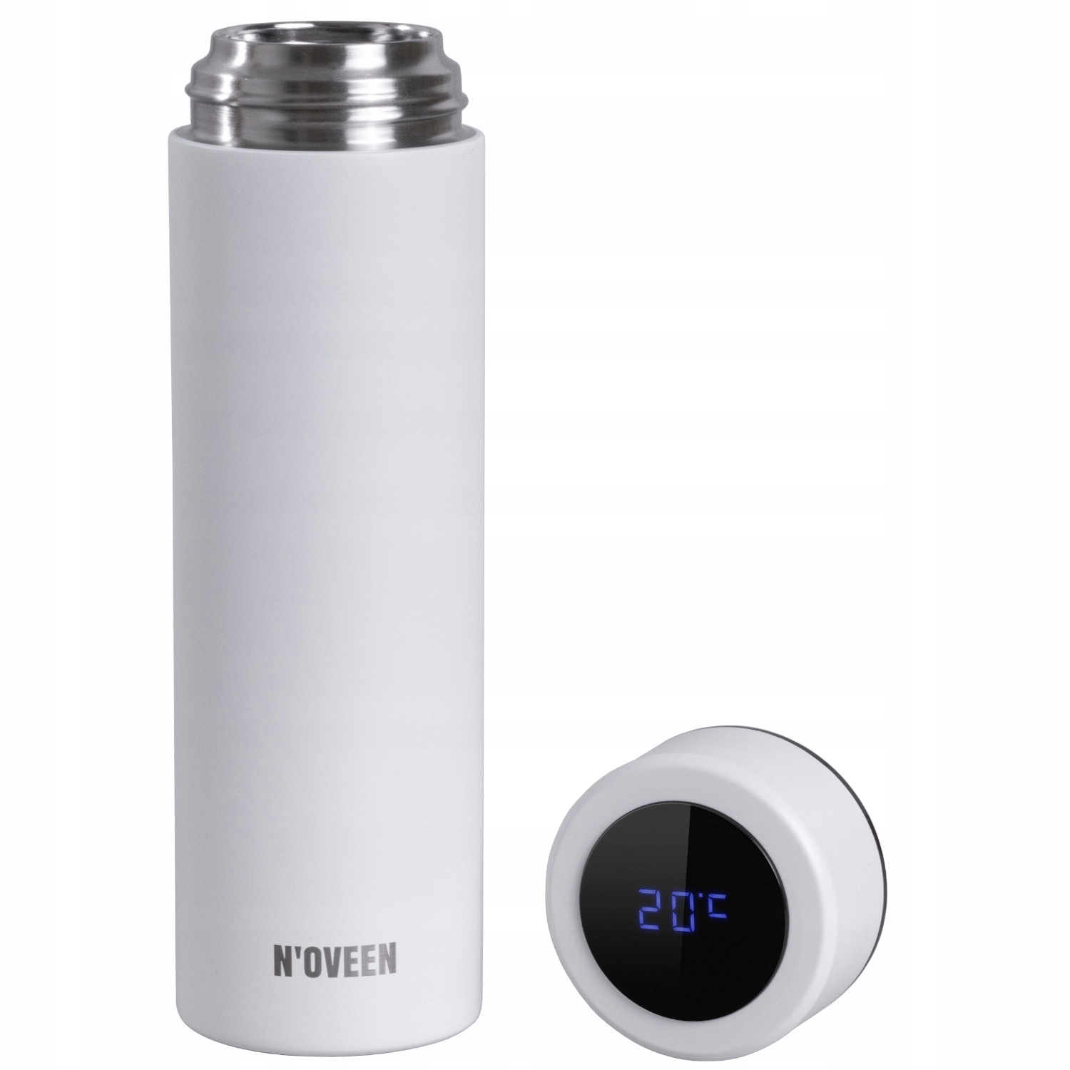 Bílá matná termoláhev Noveen TB2311 o objemu 450 ml