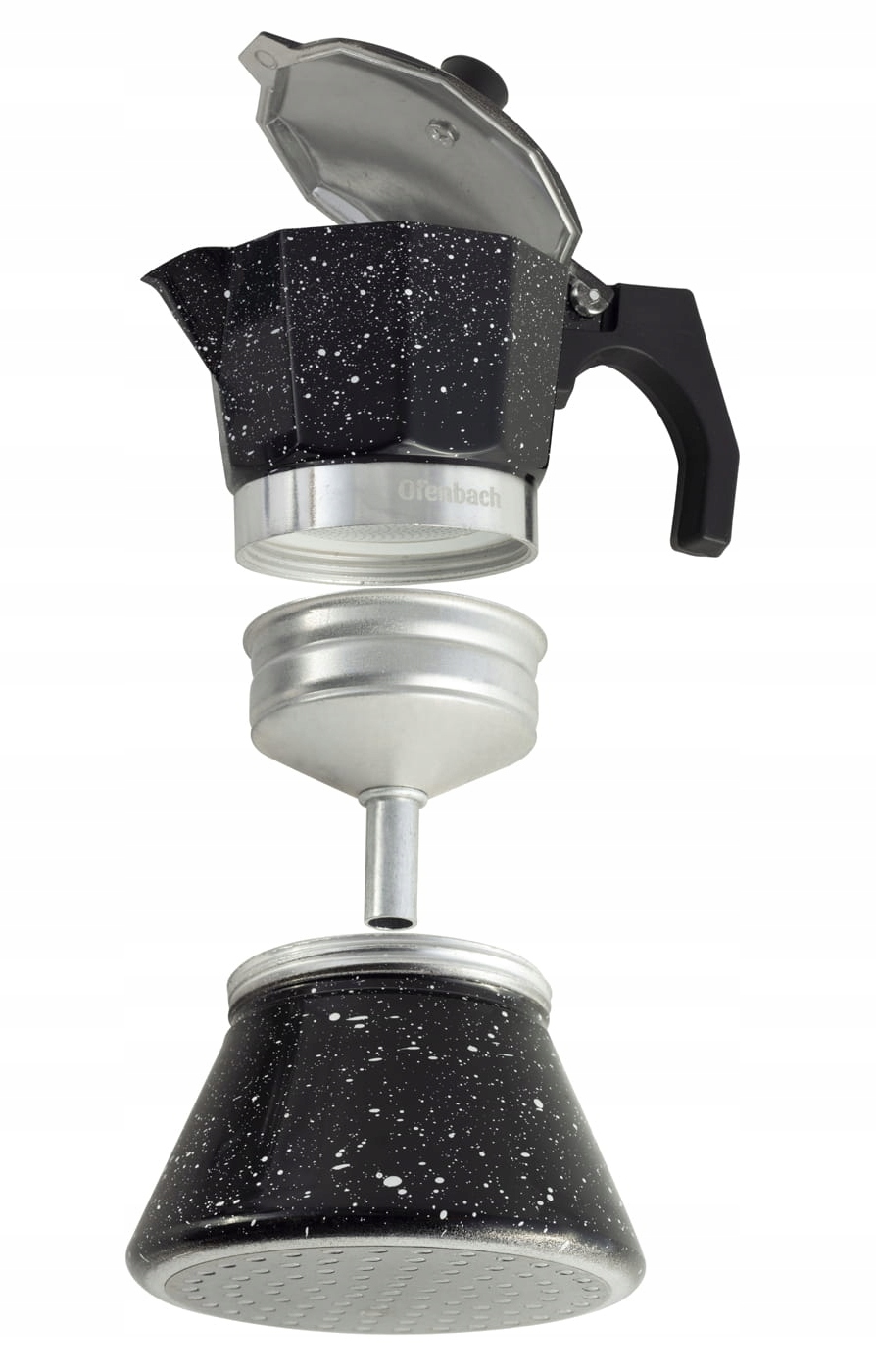 Materiálové provedení hliníkové moka konvice Ofenbach 101105