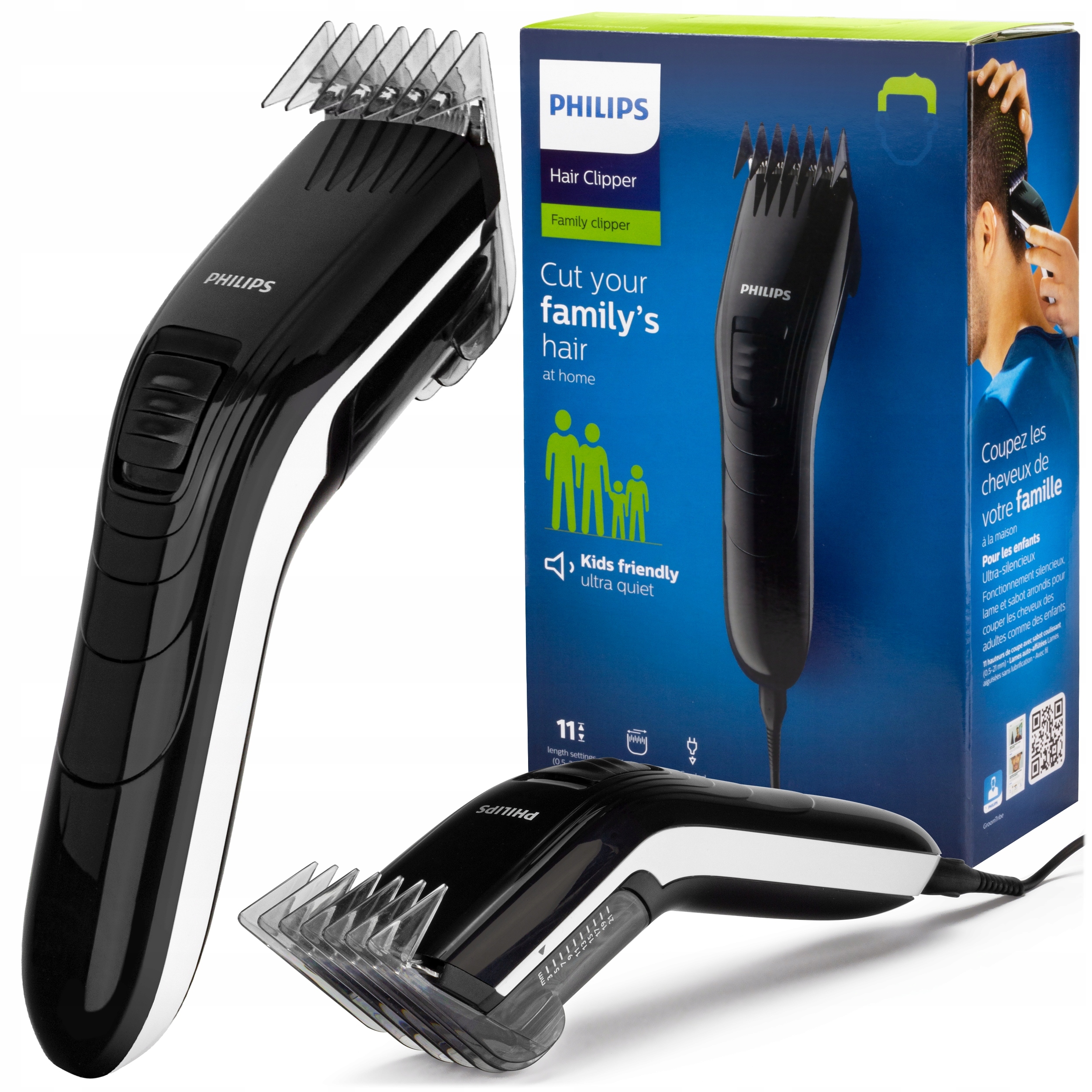 Rodinný zastřihovač vlasů Philips QC5115/15 s hřebenovým nástavcem
