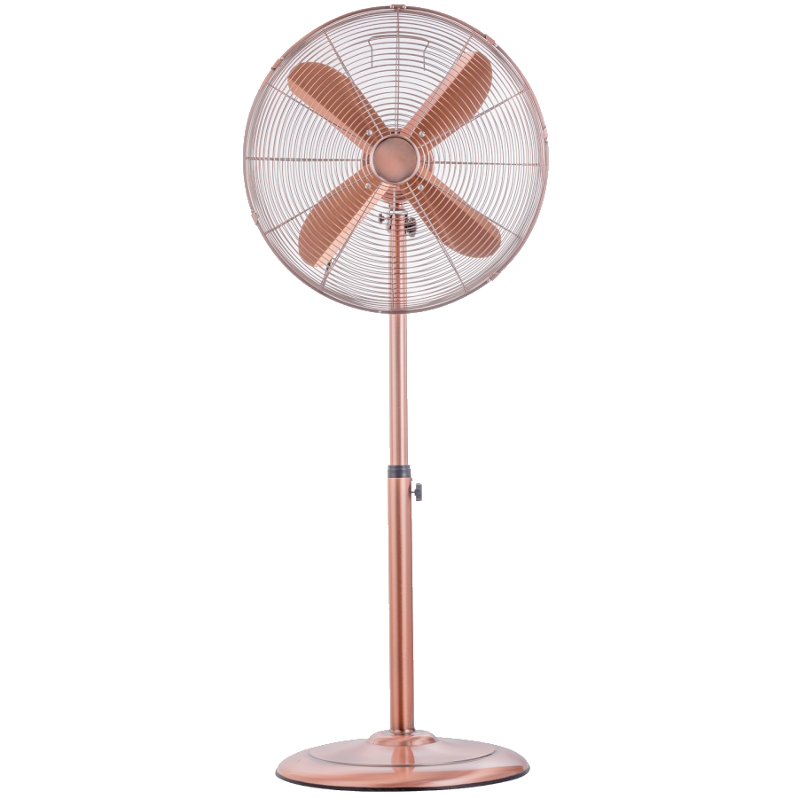 Stojanový kovový ventilátor RAVANSON WT-7050M v luxusním měděném retro stylu