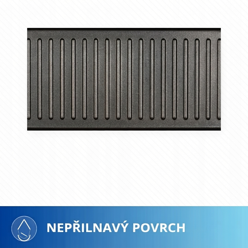Sendvičovač 3v1 Sam Cook PSC-120/B - elegantní skleněné tělo přístroje