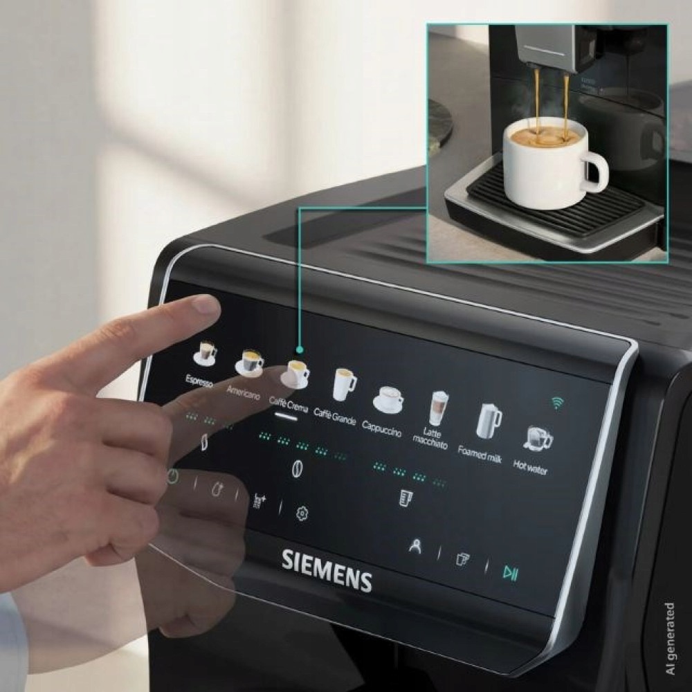Automatický kávovar Siemens EQ500 iAroma TP553E07 - detail výkonu 1500 W