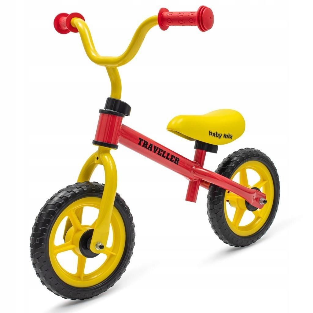 Dětské ocelové odrážedlo Baby Mix Traveller červené