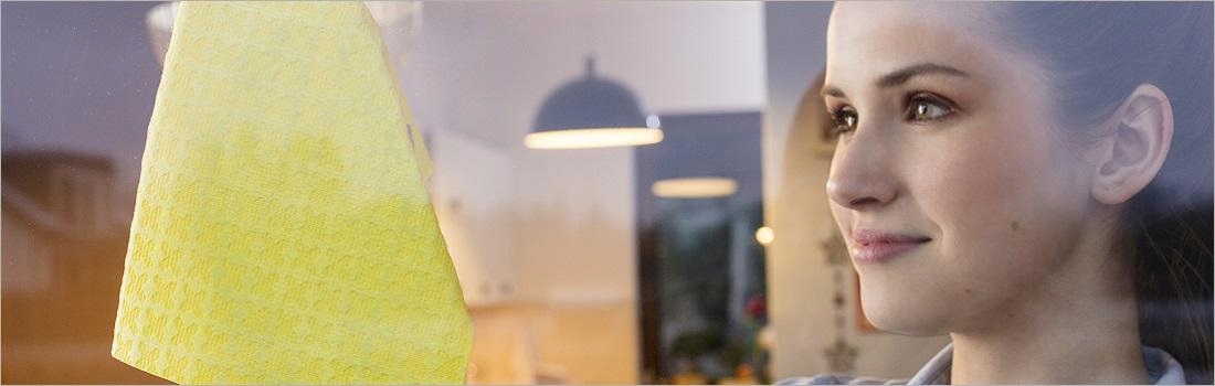 Detail značky Vileda na utěrce Actifibre