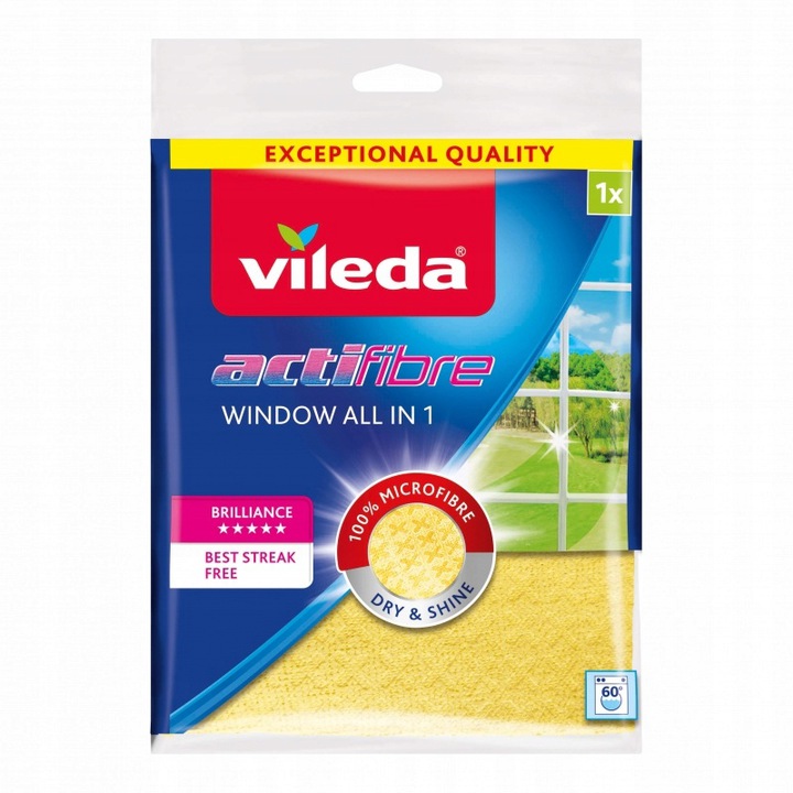 Vileda Utěrka na okna Actifibre 1 Ks – celkový pohled na balení