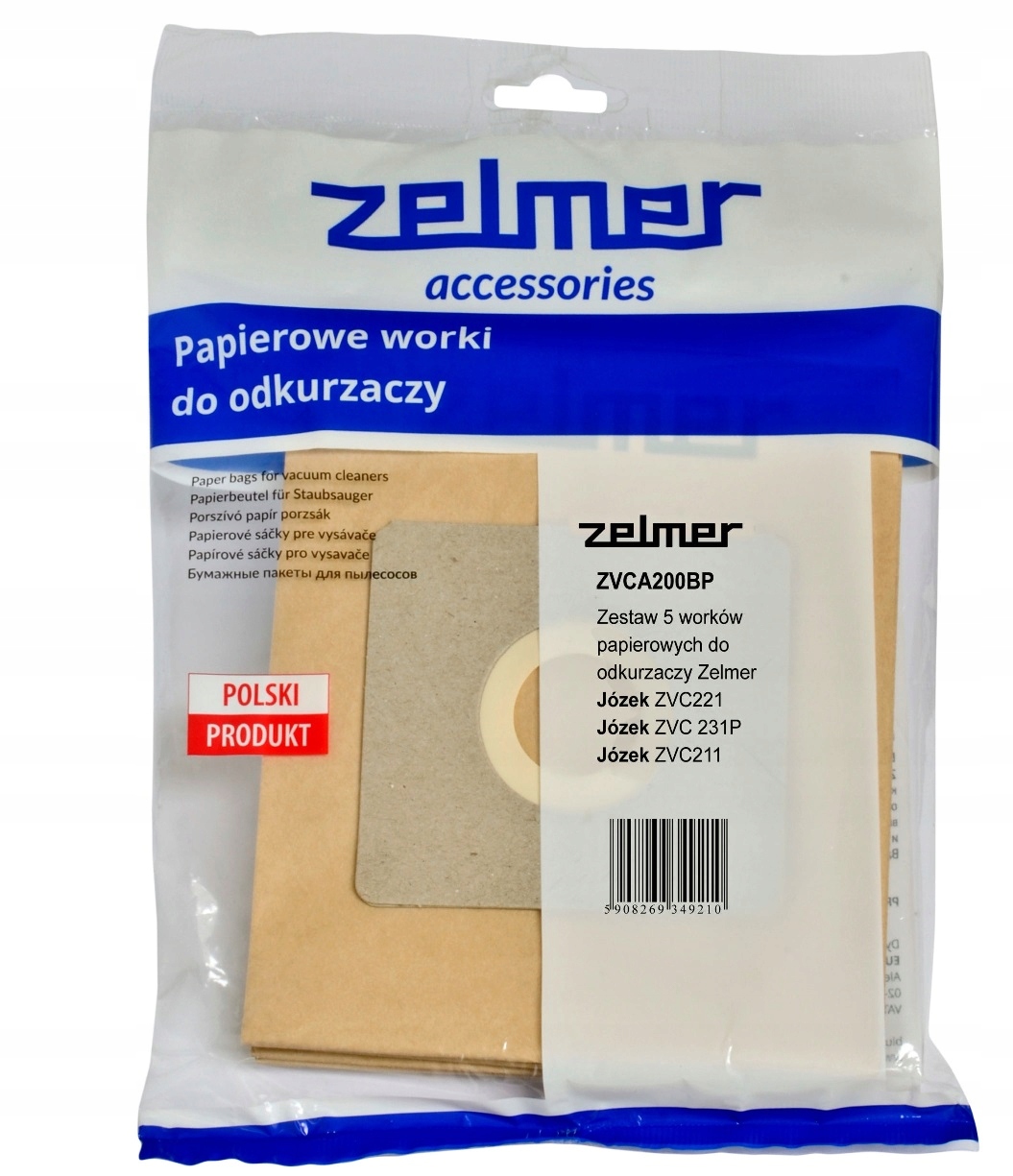 Detail papírového sáčku Zelmer ZVCA200BP pro vysavače Józek