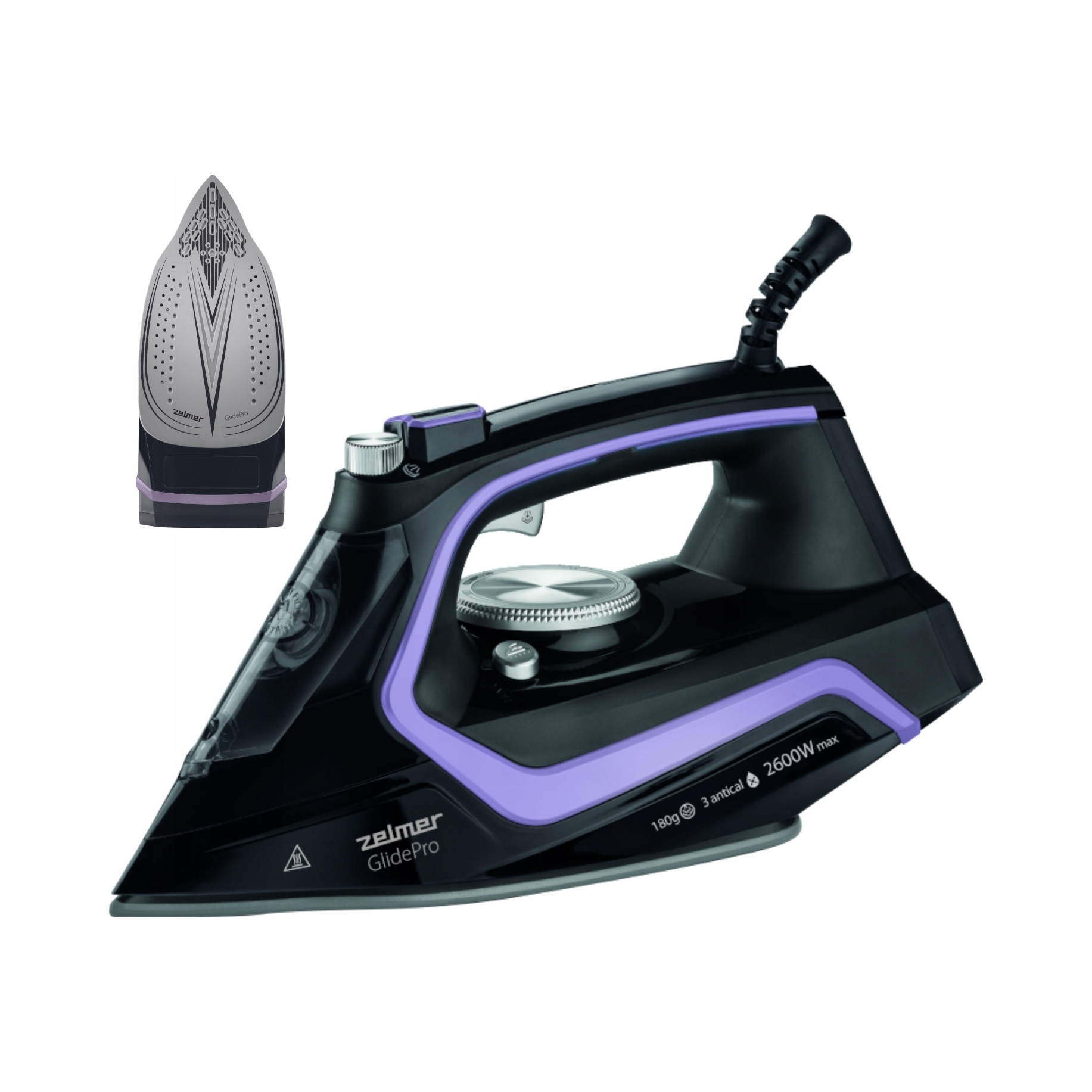 Celkový pohled na napařovací žehličku Zelmer ZIR2600 GildePro