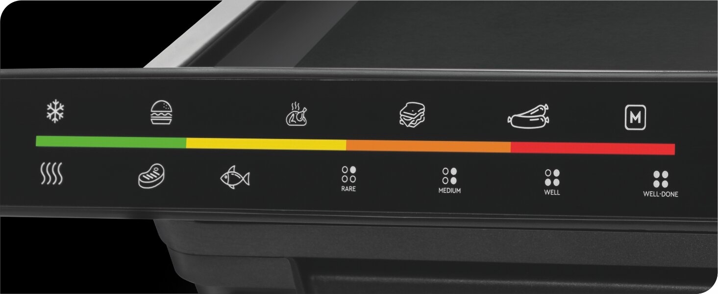 Detailní pohled na ovládací panel grilu Zelmer ZPR2600