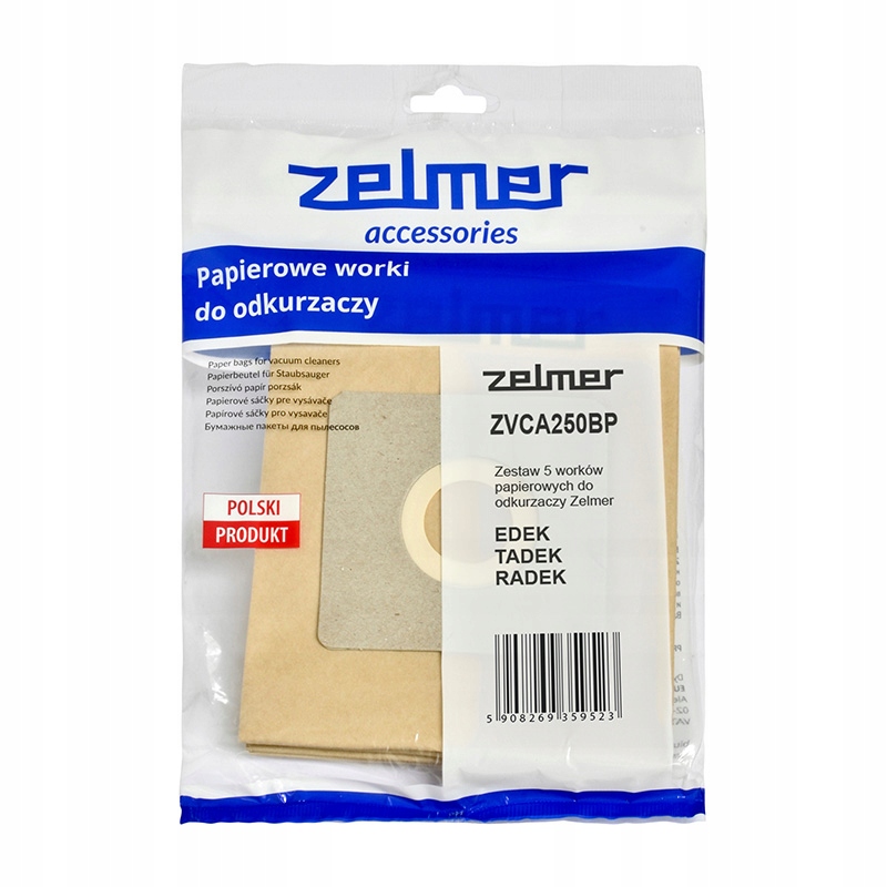 Detail papírového sáčku Zelmer ZVCA 250 BP s upevňovací deskou