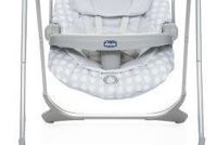 Detail sedadla houpačky Polly Swing Up s vibračním modulem pro relaxaci miminka