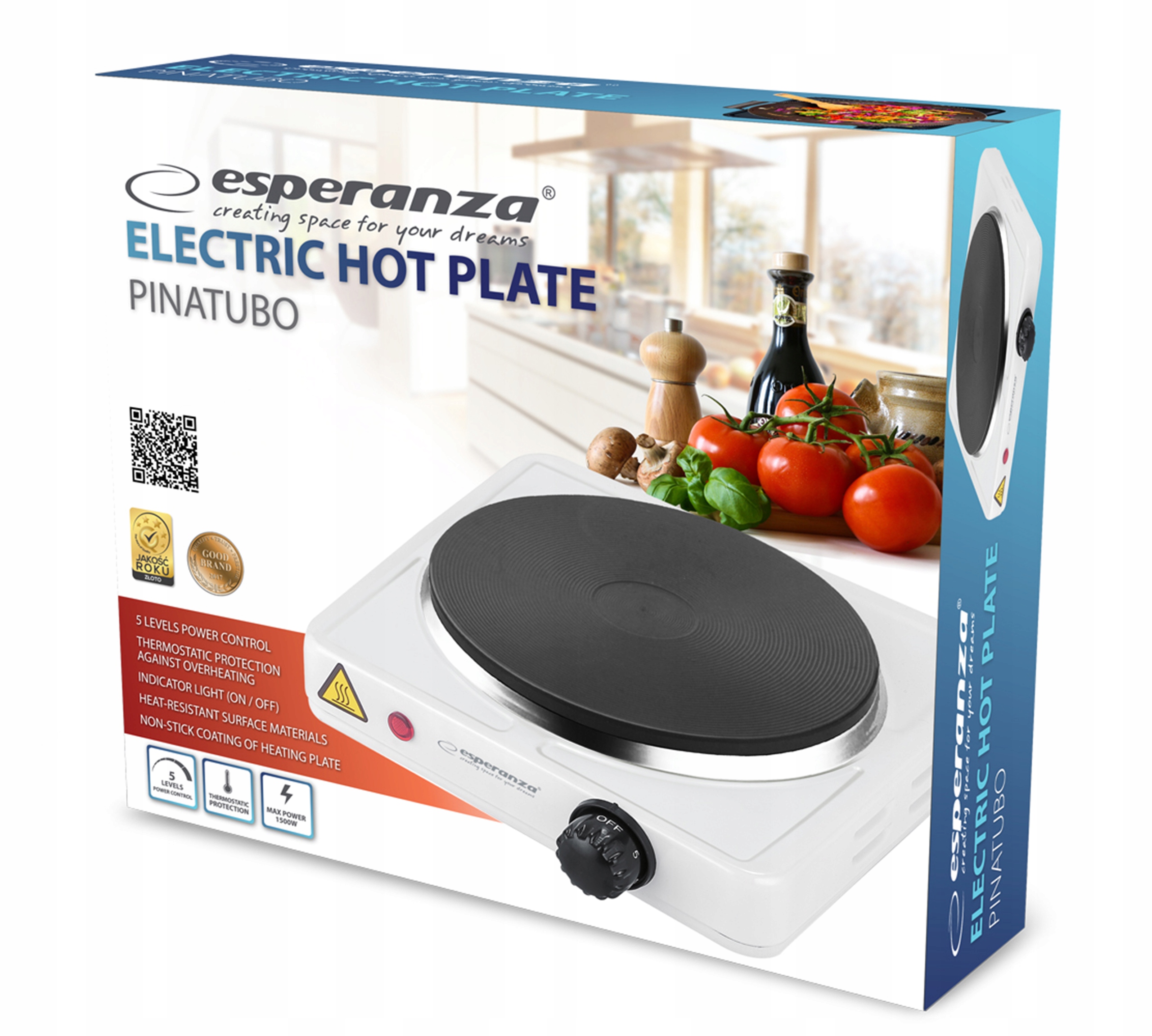 Pohled na kód výrobce - elektrický vařič Pinatubo EKH002W